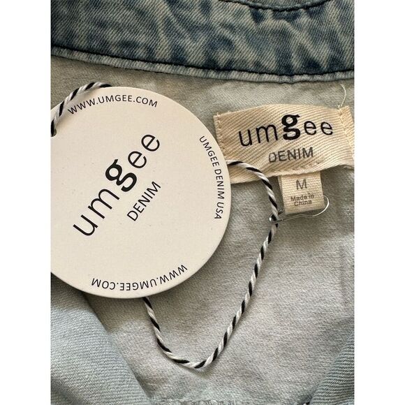 Umgee Women's Blue Denim Short Sleeve Romper Size M Casual Spring - Picture 5 of 6